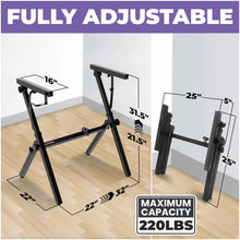 Load image into Gallery viewer, Foldable Z Style Black Piano Stand