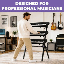 Load image into Gallery viewer, 3 Tier Keyboard and Synth Stand