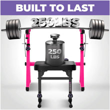 Load image into Gallery viewer, Pink Piano Keyboard Stand and Bench Set