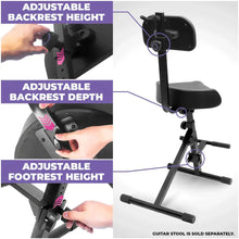 Load image into Gallery viewer, Adjustable Backrest for Guitar Stool