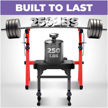 Load image into Gallery viewer, Adjustable Red Z Style Keyboard Stand w/ Bench