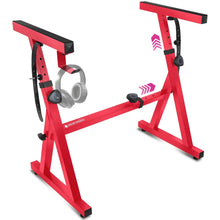 Load image into Gallery viewer, Adjustable Z Style Red Keyboard Stand