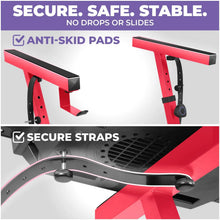 Load image into Gallery viewer, Adjustable Z Style Red Keyboard Stand