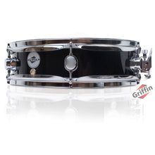 Load image into Gallery viewer, Piccolo Snare Drum 13" x 3.5" by GRIFFIN - 100% Poplar Wood Shell Black PVC & White Coated Drum Head