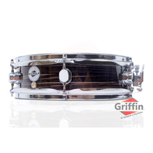 Load image into Gallery viewer, Piccolo Snare Drum 13" x 3.5" by GRIFFIN - 100% Poplar Shell Zebra Wood Finish & Coated Drum Head