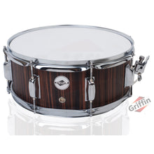 Load image into Gallery viewer, Snare Drum by GRIFFIN - 14" x 5.5"  Black Hickory PVC & Coated Head on Poplar Acoustic Wood Shell