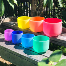 Load image into Gallery viewer, Set of 7 Rainbow Color Sound Therapy Bowls in Carry-On Cases