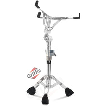 Load image into Gallery viewer, Premium Snare Drum Stand by GRIFFIN - Double Braced Heavy-Duty Weight Mount for Snares, Tom Drums &amp; Adjustable Practice Pad - Percussion Hardware Kit
