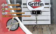 Load image into Gallery viewer, GRIFFIN Snare Drum Kit with Snare Stand, 2 Pairs of Drum Sticks & Drum Key | Wood Shell Drum Set