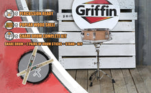 Load image into Gallery viewer, GRIFFIN Snare Drum Kit with Snare Stand, 2 Pairs of Maple Drum Sticks & Key | Wood Shell Drum Set