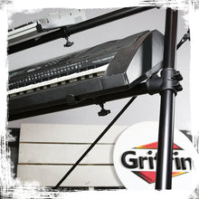 Load image into Gallery viewer, 3 Tier Piano Keyboard Stand by GRIFFIN - Triple A-Frame Standing Synthesizer Mixer Workstation