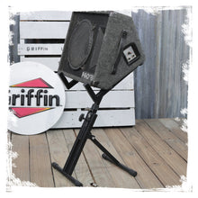 Load image into Gallery viewer, Guitar Combo Amplifier Stand by GRIFFIN - PA Speaker Karaoke Monitor Holder - Low Profile Pro-Audio