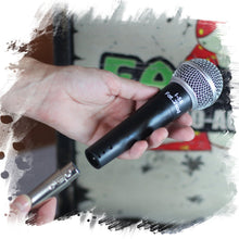 Load image into Gallery viewer, Cardioid Dynamic Microphones & Clips (6 Pack) by FAT TOAD - Professional Vocal Handheld, Unidirectional Mic - Singing Microphone Designed for DJ Stage