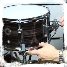 Load image into Gallery viewer, Popcorn Snare Drum by GRIFFIN - Firecracker Acoustic 10" x 6" Poplar Shell with Zebra Wood PVC