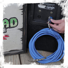 Load image into Gallery viewer, Speakon to 1/4" Male Cables (2 Pack) by FAT TOAD - 25 ft Professional Pro Audio Blue DJ Speaker PA