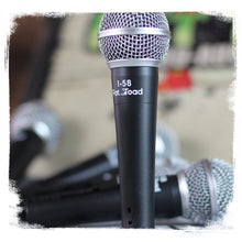 Load image into Gallery viewer, Cardioid Dynamic Microphones & Clips (6 Pack) by FAT TOAD - Professional Vocal Handheld, Unidirectional Mic - Singing Microphone Designed for DJ Stage