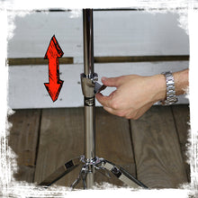 Load image into Gallery viewer, Extended Height Snare Drum Stand by GRIFFIN - Tall Adjustable Height Snare Stand For Practice Pad