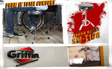 Load image into Gallery viewer, Drum Throne Stand by GRIFFIN - Padded Drummer’s Seat - Comfortable Drum Set Percussion Chair
