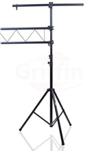 Load image into Gallery viewer, Light Truss Stand System by GRIFFIN - I-Beam Trussing Set & DJ Booth Platform Kit - Hanging Mount