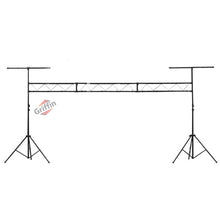 Load image into Gallery viewer, Light Truss Stand System by GRIFFIN - I-Beam Trussing Set & DJ Booth Platform Kit - Hanging Mount