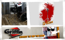 Load image into Gallery viewer, Double Tom Drum Stand with Cymbal Arm by GRIFFIN - Drummers Percussion Set Hardware Kit