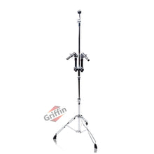 Load image into Gallery viewer, Double Tom Drum Stand with Cymbal Arm by GRIFFIN - Drummers Percussion Set Hardware Kit