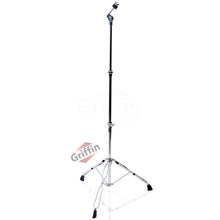 Load image into Gallery viewer, Straight Cymbal Stand by GRIFFIN - Deluxe Percussion Drum Hardware Set for Mounting Cymbals