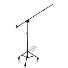 Load image into Gallery viewer, GRIFFIN Professional Studio Microphone Boom Stand with Casters - Extended Height Recording Mic