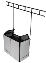 Load image into Gallery viewer, DJ Booth Tabletop With 8FT Lighting Truss Stand Package by FAT TOAD - Foldable Panel Portable Stage