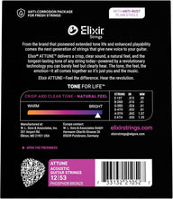 Load image into Gallery viewer, Elixir Attune 21052 Strings Phosphor Bronze Acoustic Guitar Strings, Light (.012-.053)