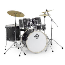 Load image into Gallery viewer, Dixon Spark - Misty Black - 5 pc Complete drum set with Hardware, Cymbals, and Throne