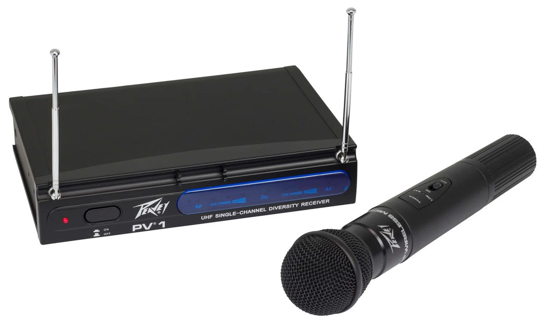Peavey PV1 Single Channel Wireless Microphone System - Handheld 906.000 MHz