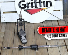 Load image into Gallery viewer, Remote Hi Hat Stand with Foot Pedal by GRIFFIN - Drummers Cable Auxiliary Cymbal High Hat Percussion
