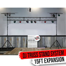 Load image into Gallery viewer, Light Truss Stand System by GRIFFIN - I-Beam Trussing Set & DJ Booth Platform Kit - Hanging Mount