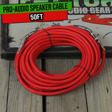 Load image into Gallery viewer, 1/4" to 1/4 Speaker Cable by FAT TOAD - 50ft Professional Pro Audio Red DJ Speaker PA Patch Cord