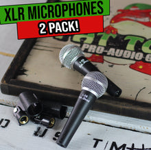 Load image into Gallery viewer, Dynamic Vocal Microphones with Clips (2 Pack) FAT TOAD - Cardioid Handheld, Unidirectional Mic