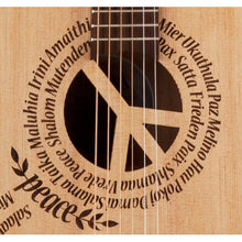 Load image into Gallery viewer, Luna Safari SAF PCE Peace Travel Guitar
