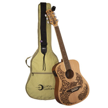 Load image into Gallery viewer, Luna Safari SAF HEN PA PACK Henna Paradise Travel Guitar Pack