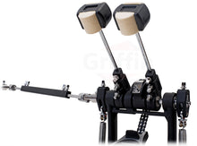 Load image into Gallery viewer, Deluxe Double Kick Drum Pedal for Bass Drum by GRIFFIN - Twin Set Foot Pedal - Quad Sided Beater