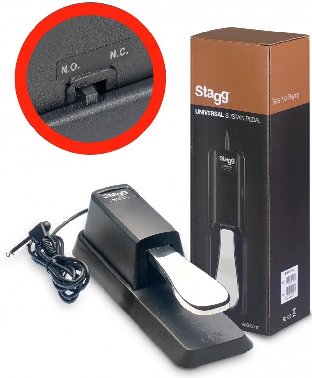 Stagg SUSPED 10 Universal Sustain Pedal for Electronic Keyboards