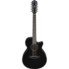 Load image into Gallery viewer, Ibanez AEG5012BK 12 String Acoustic Guitar, Black