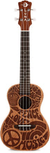 Load image into Gallery viewer, Luna Love Music Peace Concert Ukulele w/gigbag