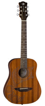 Load image into Gallery viewer, Luna Safari SAF TATTOO Mahogany Acoustic Guitar with gigbag