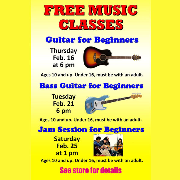 Free Music Classes this month at Eureka Music