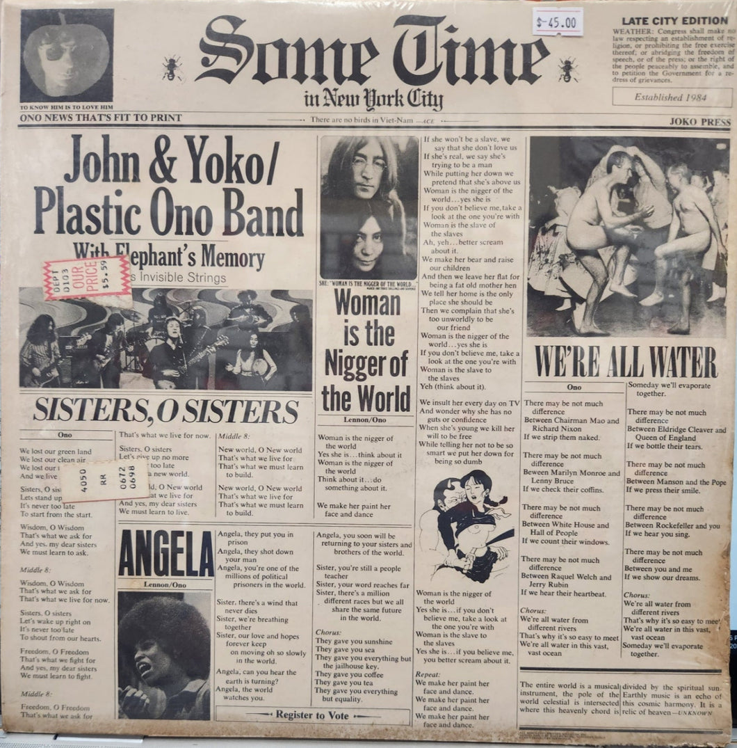 John & Yoko Plastic Ono Band Some Time in New York City Vinyl LP - USED