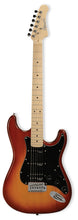 Load image into Gallery viewer, Amati #20STHG Strat Style Electric Guitar Cherry Burst with Gig Bag and accessories
