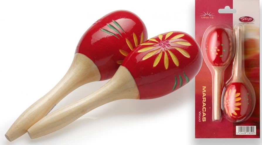 Stagg Wood Painted Maracas - MRW-16