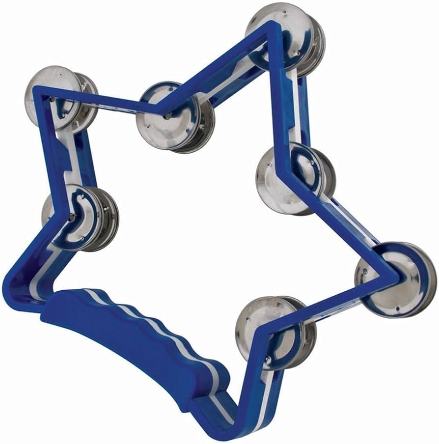 New York Pro Star Shaped Tambourine - Blue