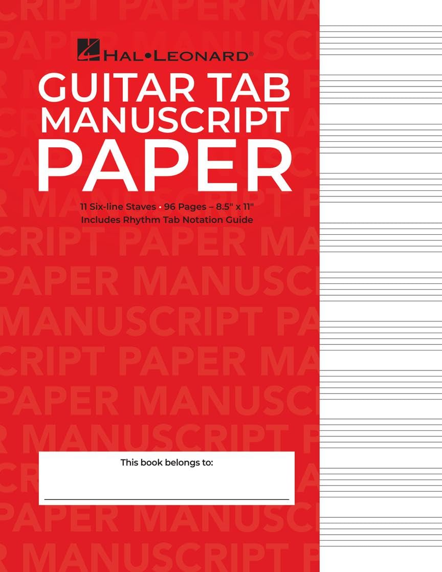 Hal Leonard Guitar Tab Manuscript Paper
