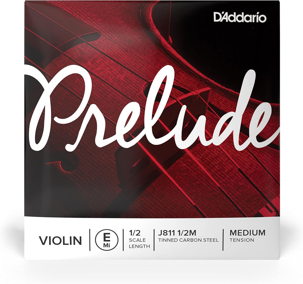 D'Addario Prelude Violin E 1/2 Scale Length J811 1/2M Medium Tension